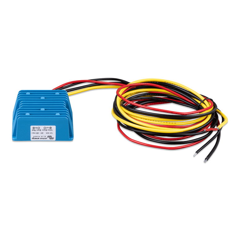 Front profile of Victron Orion IP67 converter displaying product identification label