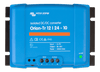 Front view of the blue Victron Orion-Tr 12 to 24V isolated DC-DC converter with terminal markings