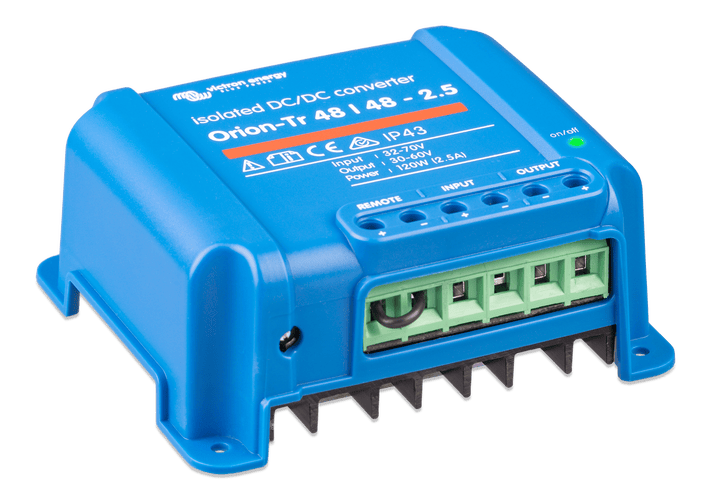 Rear angled view of the isolated converter housing and terminal access