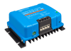Perspective view of the isolated DC-DC converter showing the mounting brackets and blue enclosure
