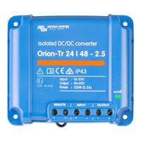 Victron Orion-Tr 24V to 48V isolated DC-DC converter with screw terminals and clear labels