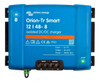 Front view of blue Victron Orion-Tr Smart 12/48-8 isolated DC-DC charger showing interface and terminals