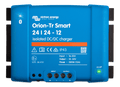 Front view of Victron Orion-Tr Smart 24/24-12 isolated DC-DC charger with terminal markings
