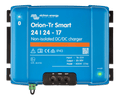 Front view of Victron Orion-Tr Smart 24/24-17 non-isolated DC-DC charger showing interface and labels