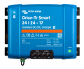 Victron Orion-Tr Smart 24/24-17 isolated DC-DC charger in a blue housing with screw terminals
