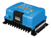 Angled view showing the large black heat sink and terminal connections of the 30A charger