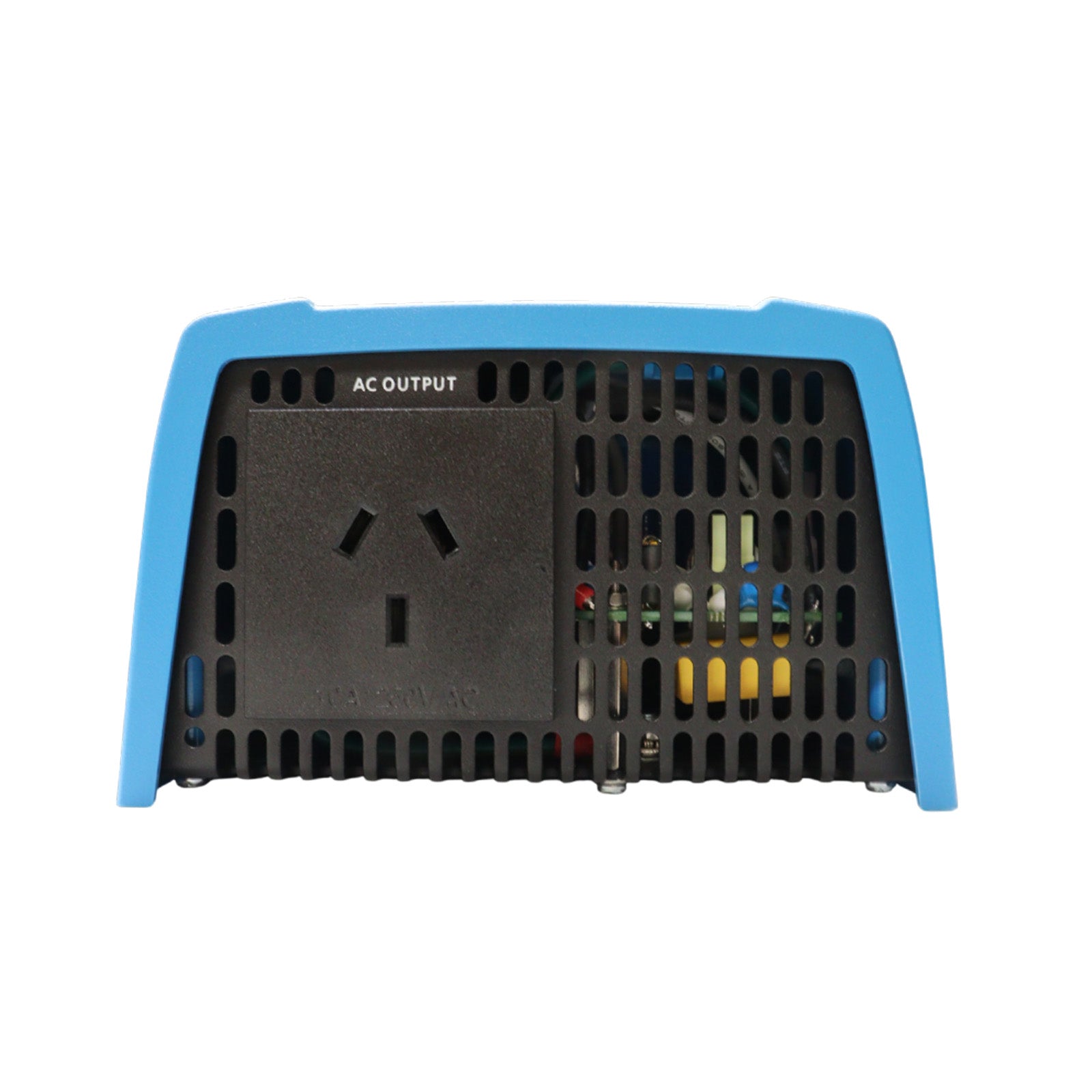 Victron Phoenix 12/250 inverter AC output face with Australian NZ 230V socket and cooling vents