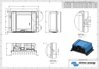 Dimensional drawing showing 248.5mm width 180mm height and mounting locations