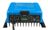 Bottom view of Phoenix Smart charger showing three battery outputs, VE.Direct port and cooling fins