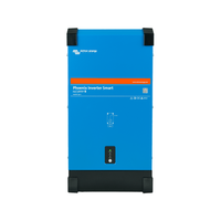 Front view of blue Victron Phoenix Smart Inverter 24/3000 showing status LEDs and branding