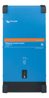 Front view of blue Victron Phoenix Smart Inverter 24/5000 with status LEDs