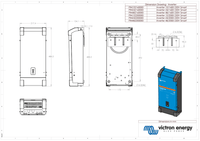 Technical dimensional drawing for the Victron Phoenix Smart Inverter housing