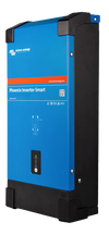 Right perspective view of the blue and black Phoenix Smart Inverter 24V 1600VA