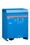 Isometric left view of the Victron Quattro 24/8000 inverter charger with industrial aluminium casing