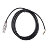 Coiled 1.8m black interface cable with USB-A plug and colour-coded stripped wire ends