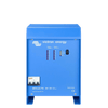 Front of a blue 24V 30A battery charger with status LED display, power switch and circuit breaker