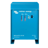 Front view of blue Skylla-TG 24V 50A battery charger showing voltage and current LED displays