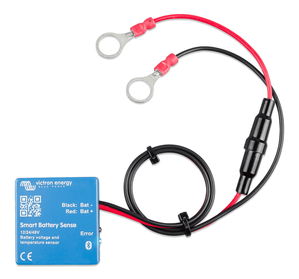 Victron Smart Battery Sense with wiring, ring terminals and an inline fuse