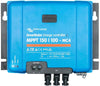 Victron SmartSolar MPPT 150/100-MC4 charge controller front view with status LEDs and MC4 connectors