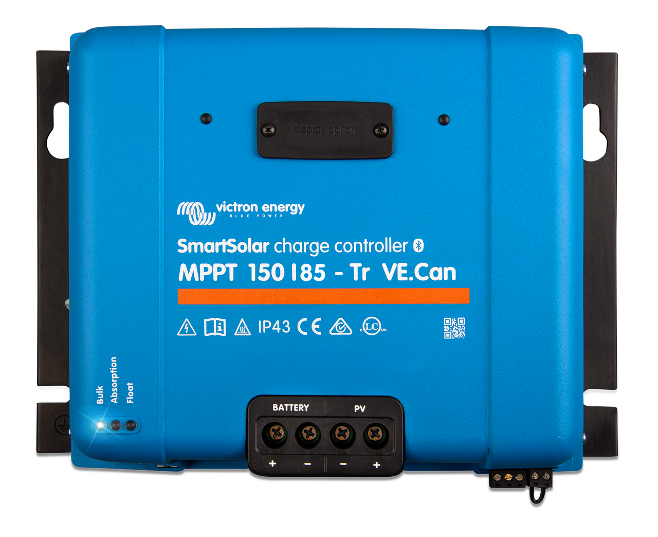 Blue Victron SmartSolar MPPT 150/85-Tr VE.Can charge controller with screw terminals and status LEDs