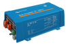 Corner view of Victron Sun Inverter 12/250 illustrating product depth and blue metal casing