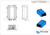 Technical dimension drawing for Victron Sun Inverter 250VA