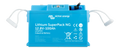 Front view of Victron 12V 100Ah SuperPack NG lithium battery with carry handles