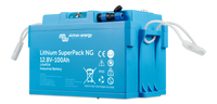 Side perspective of SuperPack NG battery highlighting the External Feedback Signal port