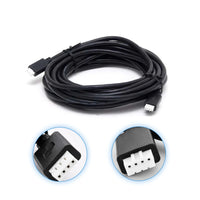 Coiled 5m black VE.Direct cable with 4-pin white connectors
