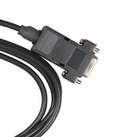 VE.Direct to RS232 interface cable featuring a white 4-pin connector and female DB9 serial plug