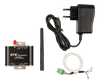 Zigbee to RS485 converter kit including module, antenna, power adapter, and wiring cables