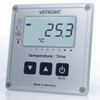 Silver Votronic digital display showing -25.3 degrees Celsius with navigation and power buttons