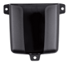 Front view of black plastic wall mount bracket with three mounting points for IP65 chargers