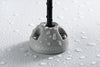 Close-up of light grey Scanstrut cable seal with water droplets demonstrating IP rating