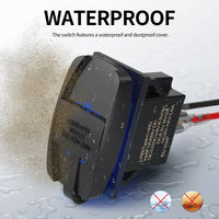 Water and dust repelling off the black USB rocker socket