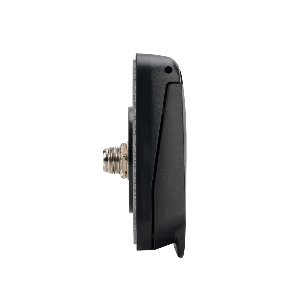Side profile of waterproof socket with lid closed showing compact design