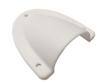 White clamshell cable entry cover with three mounting holes
