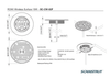 Technical dimensional drawing of 10W recessed wireless charger