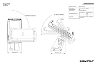 Technical drawing illustrating the 90-degree rotation and 60-degree vertical tilt range of the phone mount