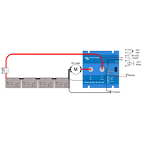 Electrical wiring diagram for the Victron 48V Battery Protect system