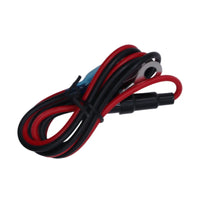 Wiring harness with female spade connectors, inline fuse holder and ring terminals
