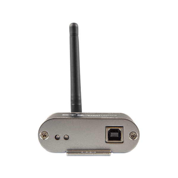 Close-up of the front panel on the Zigbee to USB converter module