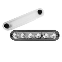 Exotronic 300A Black 6-Stud Busbar with Cover