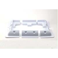 White Solar Panel ABS Plastic Corner plus Mid Brackets