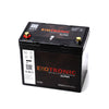 High angle perspective of the 12V 100Ah deep cycle lithium battery
