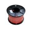 Black plastic spool holding 100m of red 6B&S automotive cable with specification label