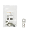 10 pack of 10mm² tinned copper bellmouth lugs with M5 stud hole and one loose lug