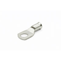 Perspective view of a tinned copper bellmouth cable lug for 10mm2 wire and M8 stud