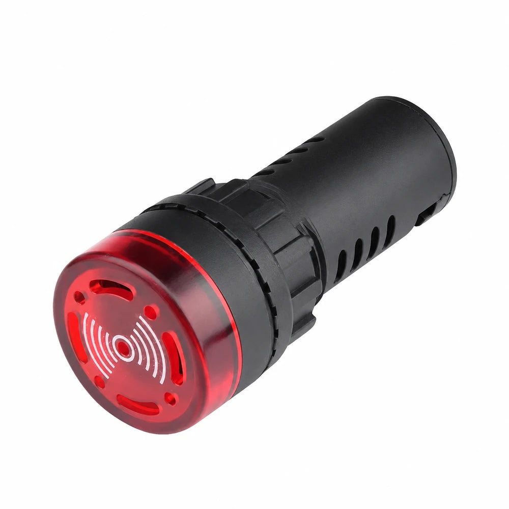 12V Red LED Audible Visual Buzzer Alarm