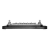 Side profile of busbar showing stud height relative to base and screws
